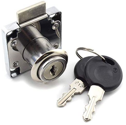 SDTC Tech Serrure de tiroir avec clés et vis assorties pour armoire/placard/bureau 22 mm Cylinder Cam