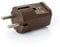 Schukostecker - Schutzkontakt-Stecker - Kunststoff - 250 V - - Gerade Einführung/Schuko-Stecker mit Zugentlastung (braun)