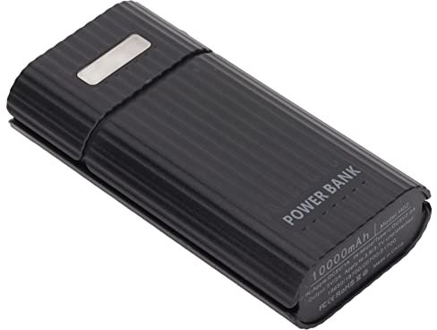 2x 21700 Power Battery Box, Conveniente 21700 DIY USB Power Bank Kit Ligero Universal para Teléfono Móvil(negro)