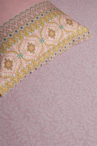 Pip Studio Spannbettlaken Leafy Farbe Pink 90x200/220 Spann-Laken Laken