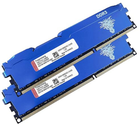DDR3 16GB Kit (8GBx2) Desktop RAM 1866MHz PC3-14900 UDIMM Non-ECC Unbuffered 1.5V 2Rx8 Dual Rank 240 Pin CL13 PC Computer Memory Upgrade Module (Blue)