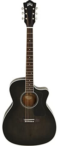 Guild OM-260CE Deluxe Flamed Mahogany Trans Black Burst