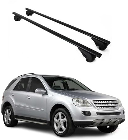 OMAC Dachträger für Mercedes M Klasse W164 2006-11 Stahl 2 Stangen Schwarz