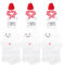 STOBOK 3 Sets Gingerbread Man Juice Bottle Christmas Empty Bottles Juicing Drinking Bottle Clear Beverage Container Milk Juice Bottle With Hat and Scarf Xmas Party Supplies (color A)