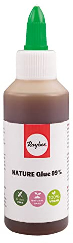 Rayher Universal-Kleber, Nature Glue, 99% natürliche Rohstoffe, Klebstoff auf Wasserbasis, Made in EU, Flasche mit Linerspitze, 100 ml, 126 g, 30238000