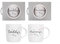 YöL Mummy and Daddy Pack of 2 Mugs - White New Bone China Drinks New Parents Gift Set - Coffee Tea Latte Cappuccino Mocha Newborn Keepsake