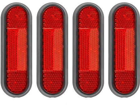 aibiku Cubierta Lateral para Scooter con Reflector para Xiaomi M365, Pro, 1S, Essential, Pro2, Mi3, para Segway Ninebot MAX G30 Series, Accesorios para Scooter (Negro/Rojo)