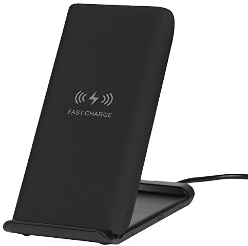 Intempo EE7411BLKSTKEU7 15W Wireless Charging Stand – Fast Charge, Foldable Design, Compact, Portable Phone Charger, Compatible With All Wireless Devices, USB Type-C, Quick Charge, Home/Office, Black