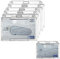 skytowards 6 PCS Porte-Badge Porte Carte Double Porte-badge en Plastique Porte-Cartes Horizontal avec Fente pour le Pouce Porte-Badge Rigide pour Carte d'Étudiants, Carte De Visite (Transparent)