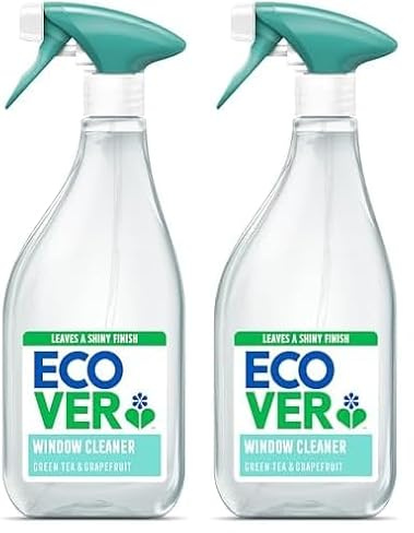 Ecover Window Cleaner, Green Tea & Grapefruit 500ml (Pack of 2)