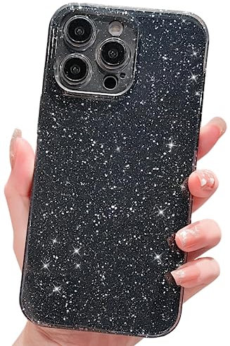 MINSCOSE Kompatibel mit iPhone 12 Pro Max Hülle 17 cm (6,7 Zoll), niedliche neonfarbene helle Farbe, glitzernd, dünn, dünn, stoßfest, Silikon, funkelnde Hülle, weiche TPU-Handyhülle für Damen und