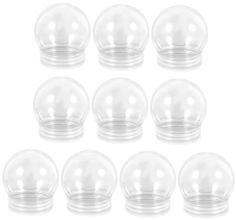 Amosfun Schneekugel 10St aus klarem Kunststoff Leere Erstellen Sie Ihre eigene dekorative Klare zum Basteln Kunsthandwerk zur Herstellung von DIY Liefert