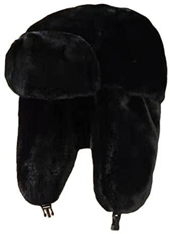 OneChance Damen Warme Wintermütze mit Ohrenklappen,Fellmütze,Kunstfellmütze,Hält Warm Beim Skifahren,Schlittschuhlaufen und Anderen Outdoor-Aktivitäten Erhältlich Schwarz
