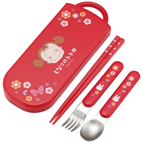 Mon Voisin Totoro Set baguettes et cuilerre et Fourchette MEI Red