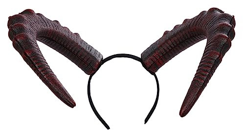 DOITOOL 1pc Devil's Horn Headband Man Hair Accessories Pu Horns