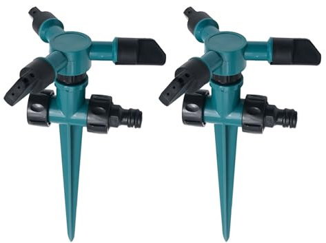 SYOWADA 2 aspersores de agua de 360 grados para riego de jardín, 3600 pies cuadrados