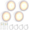 JOFLVA Luz LED Nocturna Recargable USB 4PCS, Luz Armario 1000mAh,3 Colores Luces Regulables,5 Niveles de Brillo,con Mandos a Distancia,Luz de Cocina con Temporizador,Magnético (con Adhesivo de Metal)