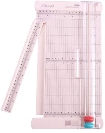 FCSHFC Multifunktion Papierschneidemaschine Mit Seitenlineal Papierschneider 2 In 1 Gerade Linie Polylinie Schneidemaschine Papier for Bastelpapier, Coupon