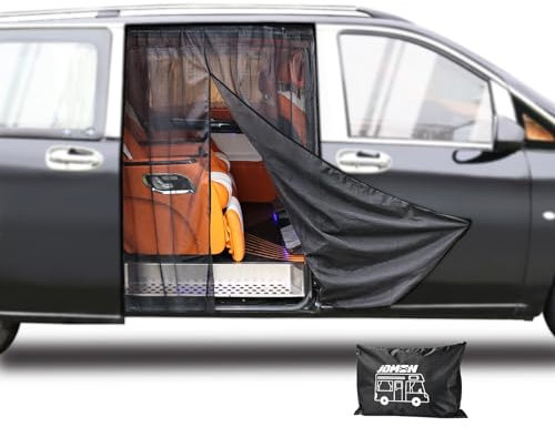 JDMON Van Bug Screen Compatible with Ford Transit ,ProMaster and Other Campervans , Mercedes-Benz Sprinter,Motorhomes, Sliding Van Door Magnetic Mosquito Net Van Screen (Medium)