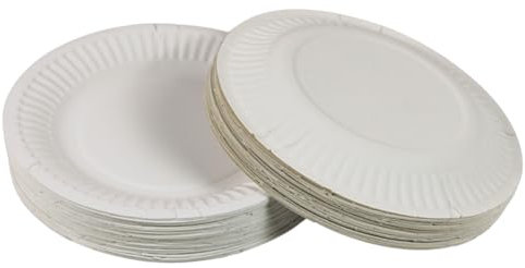 Enpack 1000 Stück Einweg Teller aus Papier 16cm - Einwegteller in weiß - Pappteller Geburtstag - Einweggeschirr umweltfreundlich & nachhaltig - Einmal Teller für Partys - bio plates