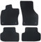 Alpha-Tex Fußmatten-Set für Opel Corsa C, Typ F08, F68, X01 (Baujahr 2000-2009), Classic schwarz | 4-tlg | Umrandung braun