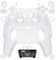 eXtremeRate Luna Re-Design Full Hülle für ps5 Controller BDM-030/040/050, DIY-Ersatz Gehäuse&Tasten, Faceplate/Touchpad/Back Shell/Sticks Knöpfe Zubehör für ps5 Controller-Transparent