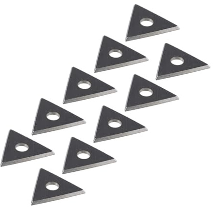 Cut360 Hartmetall-Ersatzklingen für Farbschaber, 25 mm Dreikant, 10 Stück | Für Ecken, Kanten und Profile – alle drei Seiten nutzbar, passt auf Farbschaber 625 und 448, konvex geschliffen, kratzfrei