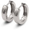 Creolen Ohrringe 925 Sterling Silber Damen Unisex Ohrringe - Klapp Kreolen Hypoallergen für Frauen (Paar) V2 | Schmale Creolen Silber