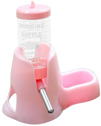 Generic Automatic Pet Water Dispenser | Hamster Water Bottle | 80ml Capacity | Pink | Small Pets