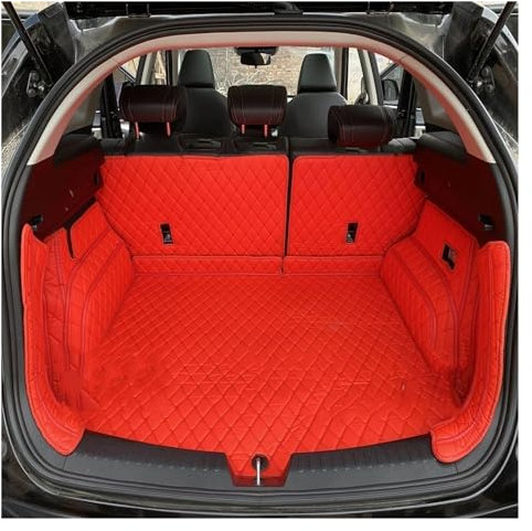 DZSGJNOF Alfombrilla Maletero Bandeja Protectora Antisuciedad para Volvo XC40 2020 2021 Accesorios Revestimiento Carga Esteras Maletero Coche Cuero Protector Maletero Coche(Red Full Set)