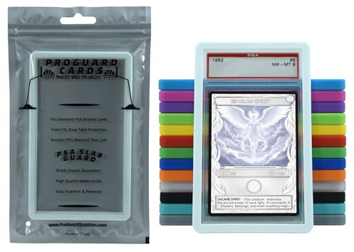 ProGuard Cards PSA Slab Guard Bumper for Standard PSA Graded Cards | Strong TPU, Exact Fit, Snap Tight Protection | Shock Absorption | Matte Finish PSA Slab Guard Protector (White)