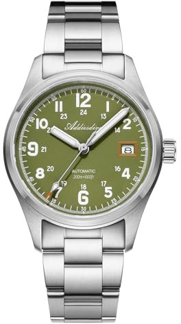 ADDIESDIVE Automatikuhr Herren NH35A Edelstahluhr 200m wasserdicht analoge Uhr Saphirglas BGW9 Leuchtend Mit Edelstahlarmband AD2070