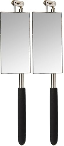 DURATOOL D00274 Inspection Mirror 50 x 100mm Silver (Pack of 2)