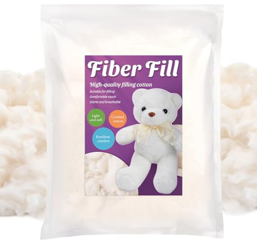 NAMOON 100g Combed Cotton Filling, High Resilience Cotton Stuffing, Stuffing for Pillow, Premium Pillow Stuffing for Small Stuffed Cushions Crochet DIY Crafts (3.53oz)