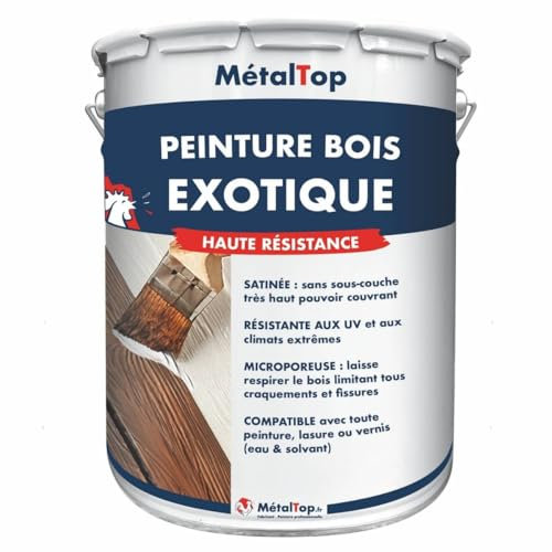 Metaltop - Peinture Bois Exotique - Gris petit gris - RAL 7000 - Pot 1 L