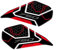 Adesivo paraserbatoio Adesivo Per Serbatoio Moto Per H&onda Per Hornet 750 Per Hornet CB 750 CB750 2023 2024 Kit Di Adesivi Protettivi Per Serbatoio Carburante In Resina Kit decalcomanie(ROSSO,X-2)