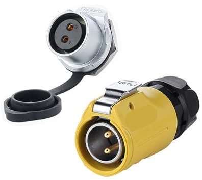 Cable de extensión Industrial M20 LP20 de 2 Pines, Macho y Hembra, CA 500 V, 20 A, Resistente, Conector de alimentación KL4-3b(Male Plug Set1)