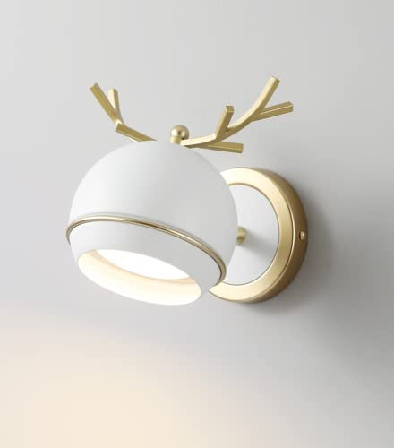 SSNCcNC Modern Geweih Wandlampe innen Kreativ Nordic Wandleuchten Mit Nachttischlampe Minimalismus Wandleuchte Schlafzimmer Wohnzimmer Loft Treppen Dekoration E27