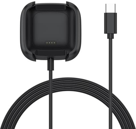 Charger for Fitbit Versa 2 Health & Fitness Smartwatch 3.3Ft Fast Charging Replacement Fitbit Versa 2 USB Charging Cable Dock Stand(not for Fitbit Versa/Versa Se/Versa Lite) (USB C)