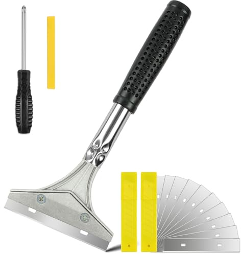 ANOMM Industry Grattoir avec 20 Lames, Grattoir Plancha | avec Housse de Protection, Grattoir Peinture pour Papier Peint, Vitre, Colle, Carrelage de fenêtre, Miroir, Table de Cuisson