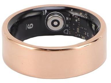 VGEBY Ultra Thin Lightweight Smart Ring Slim Fitness Ring Minimalist Wearable with High Accuracy Optical Sensor for Step Counting Sleep Tracking Body (Size 9(ID 18.9mm / 0.74in C 59.5mm / 2.34in)