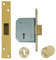 Yale B-3G114-PL-67 5 Lever Mortice Deadlock brass