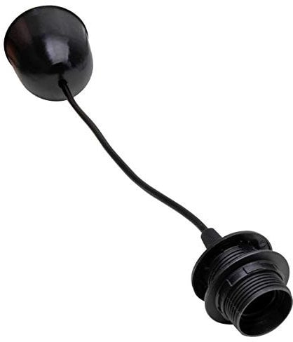 Kopp Pendule à cordon pour abat-jour, support suspendu, suspension avec douille E27 et bague vissée, noir 210205042