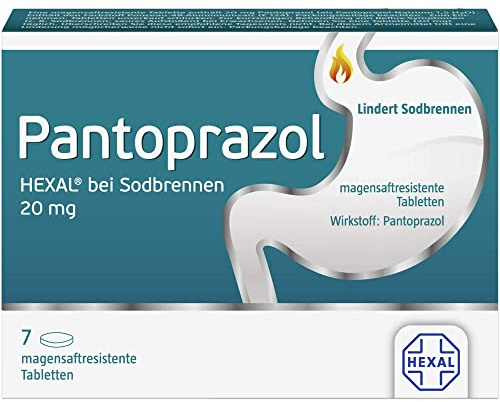 Pantoprazol HEXAL 20 mg Tabletten bei Sodbrennen, 7 St. Tabletten