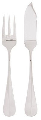 Sambonet 52586-88 Set Posate 24 Pezzi per Pesce, Collezione Baguette, Inox