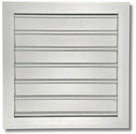 AirTech-UK Gravity Grille 300mm x 300mm Premium Anodized Aluminium Gravity Shutter Louvre Grill for Walls and Crawl Space Ventilation