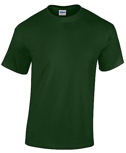 Ages 1-16 Kids Plain Blank T-Shirt Tee Shirt 100% Cotton Boys Girls School Uniform P.E. Gym Bottle Green