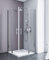 Schulte paroi de douche accès d’angle droit 90 x 90 x 192 cm avec 2 portes battantes, aspect chromé, verre de sécurité 5 mm transparent, plage de réglage 88.5-90.3 cm, largeur d'accès 69 cm