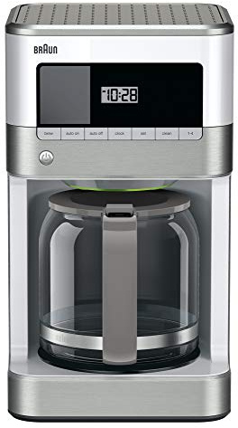 Braun KF6050WH BrewSense Drip Coffee Maker, White