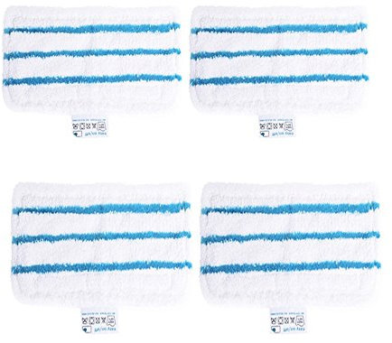 Louu 4 Stück Ersatztuch für Dampfreiniger Mikrofaserbezug waschbar für Black & Decker FSM1610 / 1630